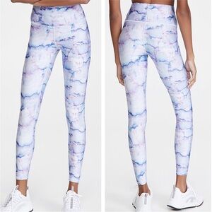 Terez Hi-Shine Blue Marble Leggings